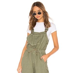Green Cinched Waist Overall by NSF - 'Dahlia'